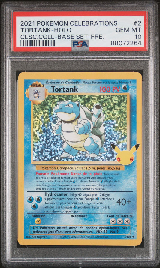 Tortank holo 2 célébration PSA 10