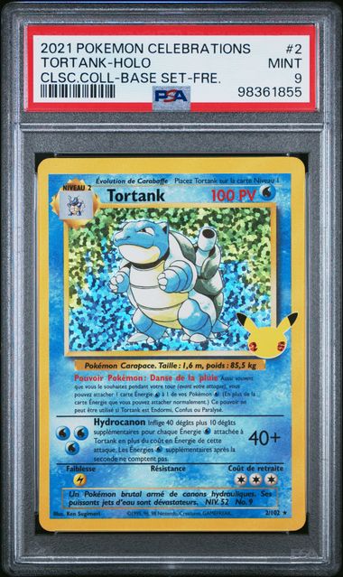 Tortank holo 2 célébration PSA 9