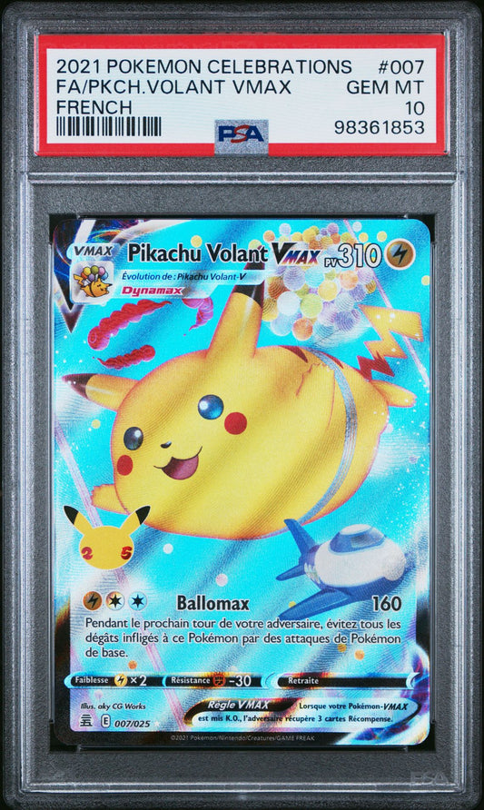 Pikachu Volant Vmax 007 Célébration PSA 10