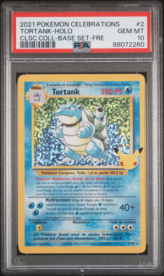 Tortank holo 2 célébration PSA 10