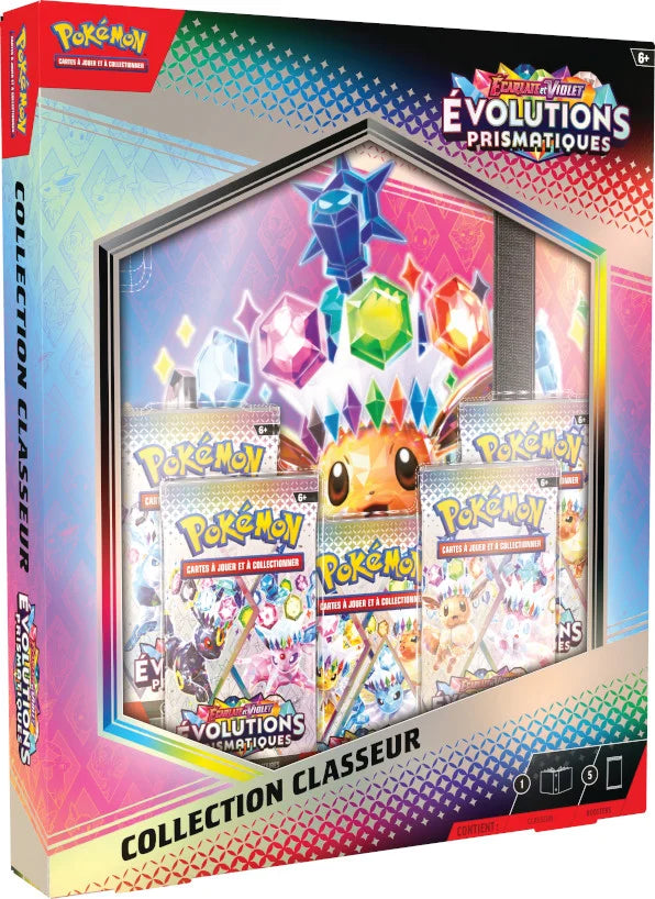 POKEMON - EV8.5 - Evolutions Prismatiques -Portfolio + 5 boosters - FR