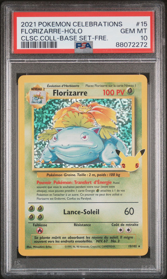 Florizarre holo 15 célébration PSA 10