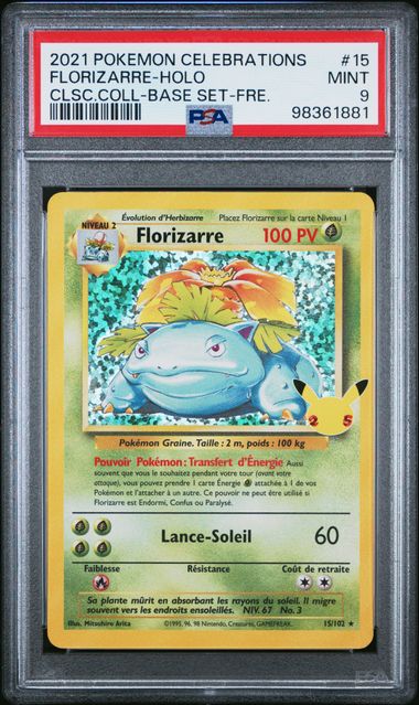 Florizarre holo 15 célébration PSA 9