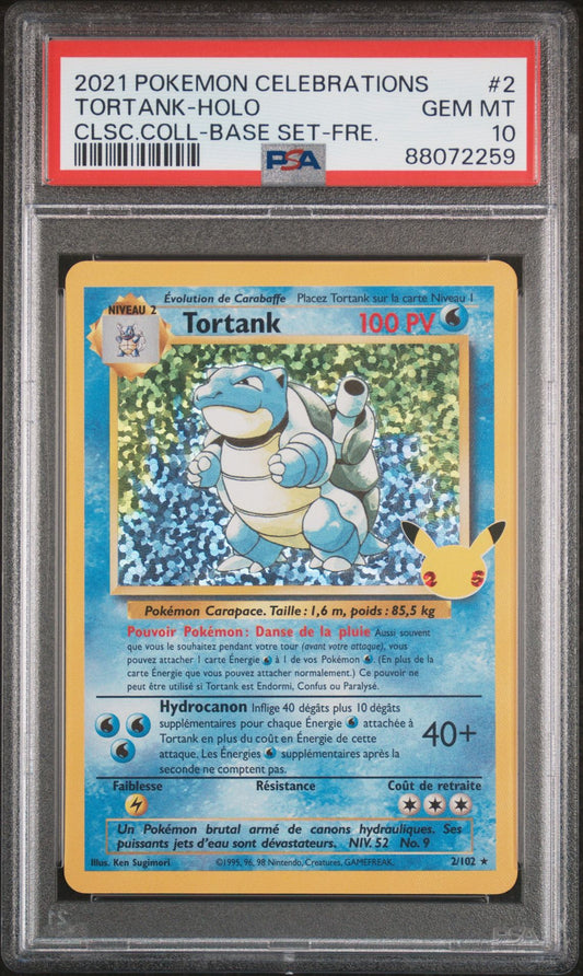 Tortank holo 2 célébration PSA 10