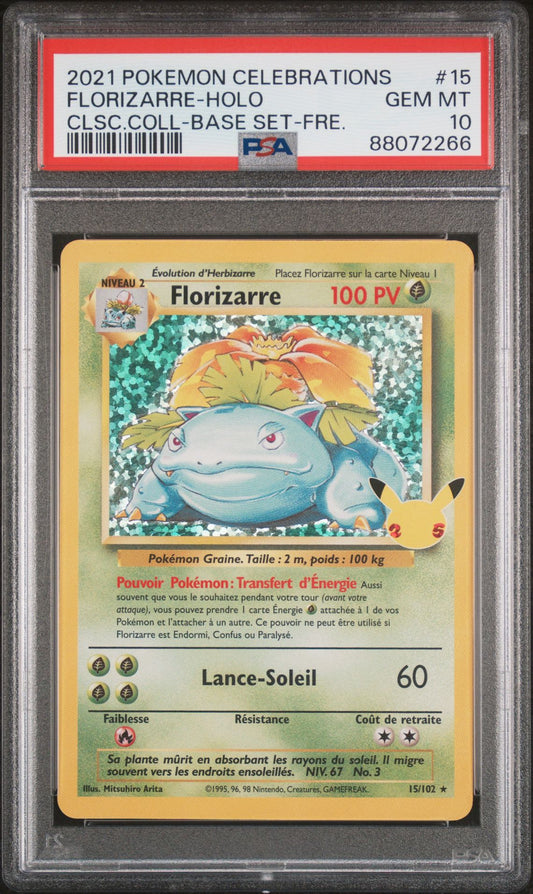 Florizarre holo 15 célébration PSA 10