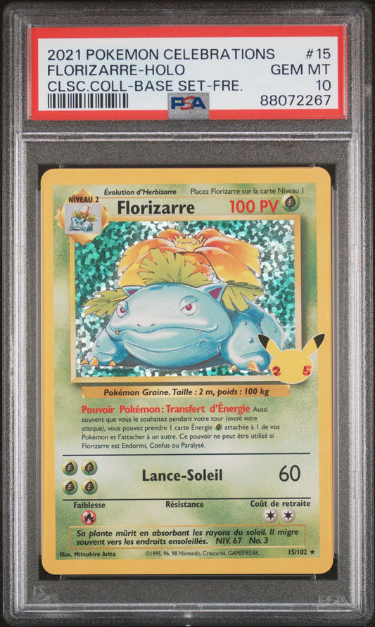 Florizarre holo 15 célébration PSA 10