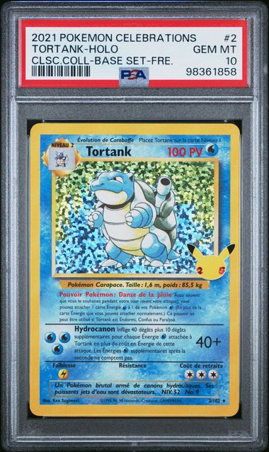 Tortank holo 2 célébration PSA 10