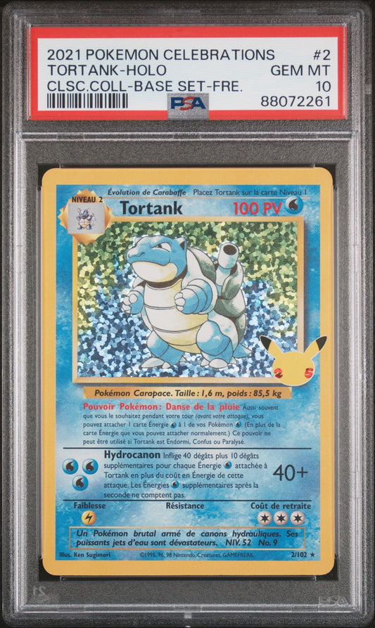 Tortank holo 2 célébration PSA 10