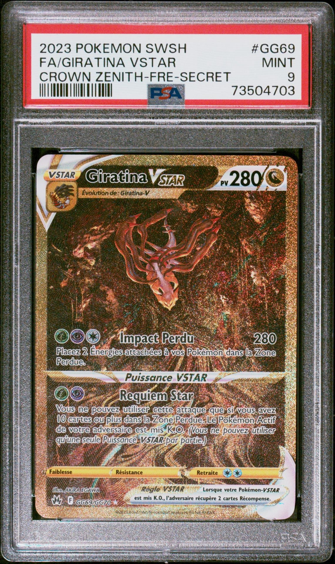 Giratina Vstar GG69 Zénith Suprême PSA 9