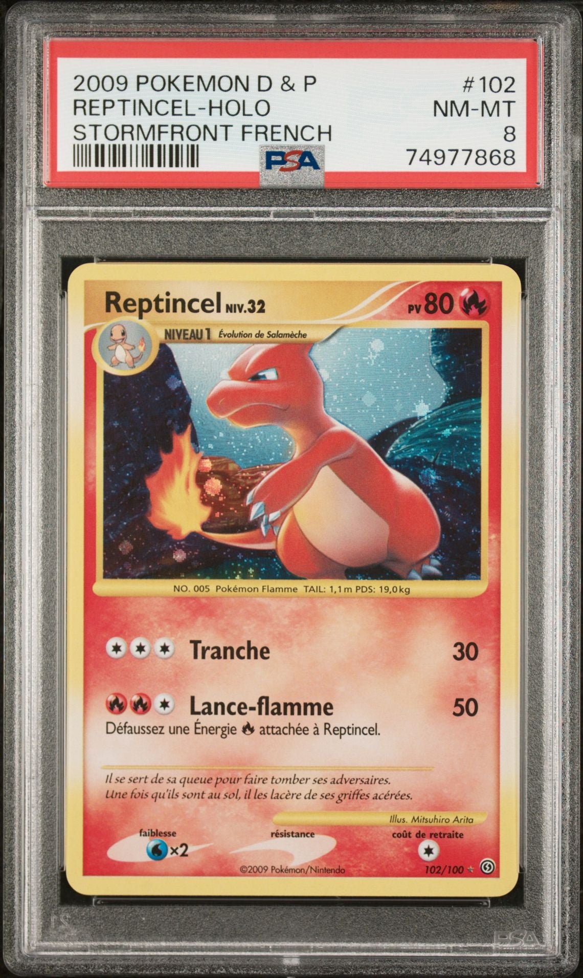 Reptincel Holo 102 Diamant & Perle : Tempête PSA 8