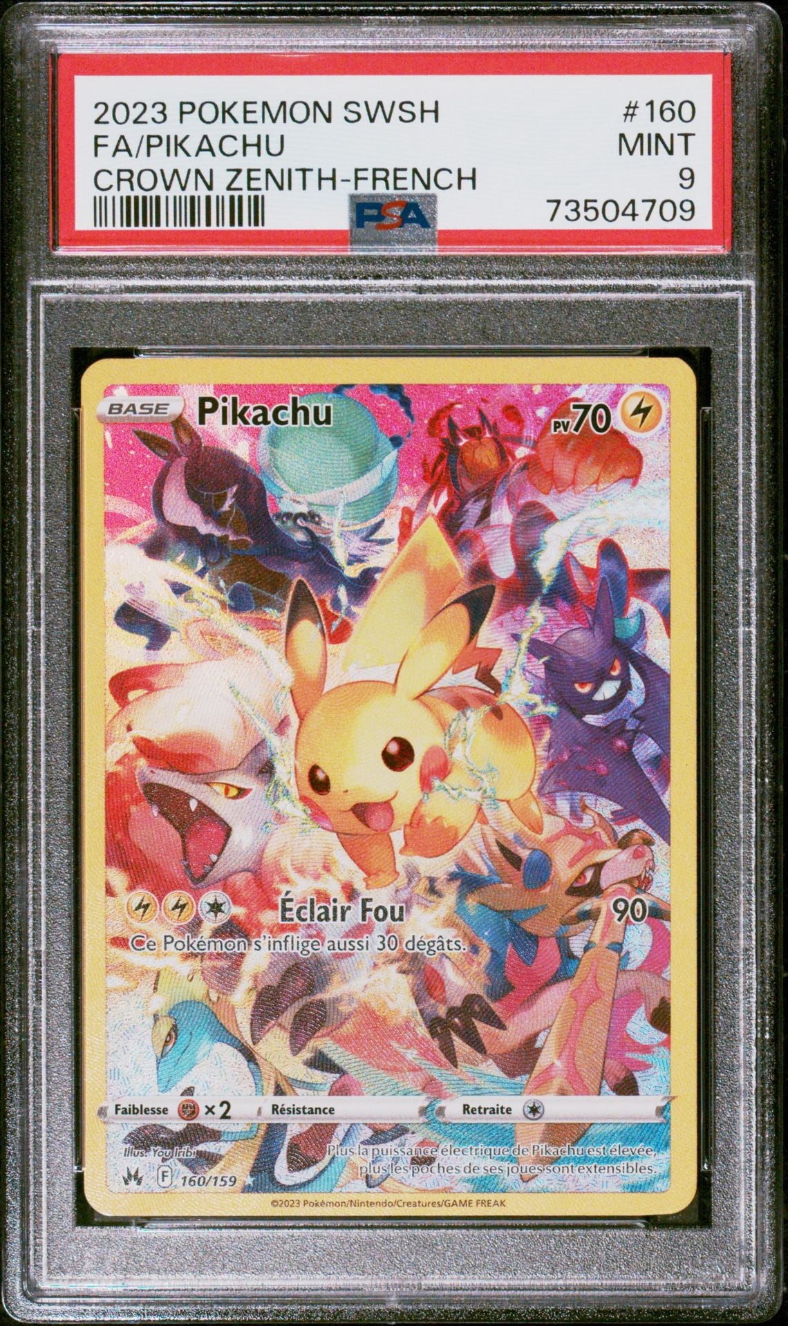 Pikachu 160 FA Zénith Suprême PSA 9