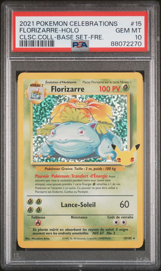 Florizarre holo 15 célébration PSA 10