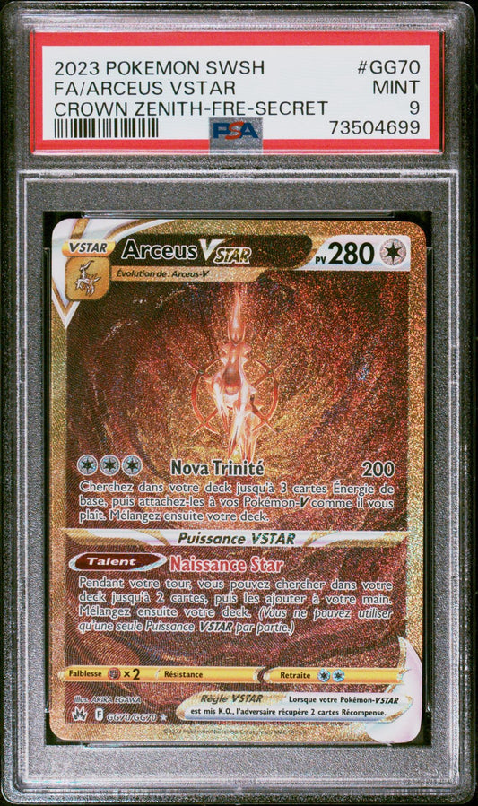 Arceus Vstar GG70 Zénith Suprême PSA 9