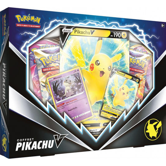 Pokemon - Coffret - 4 boosters - Pikachu-V