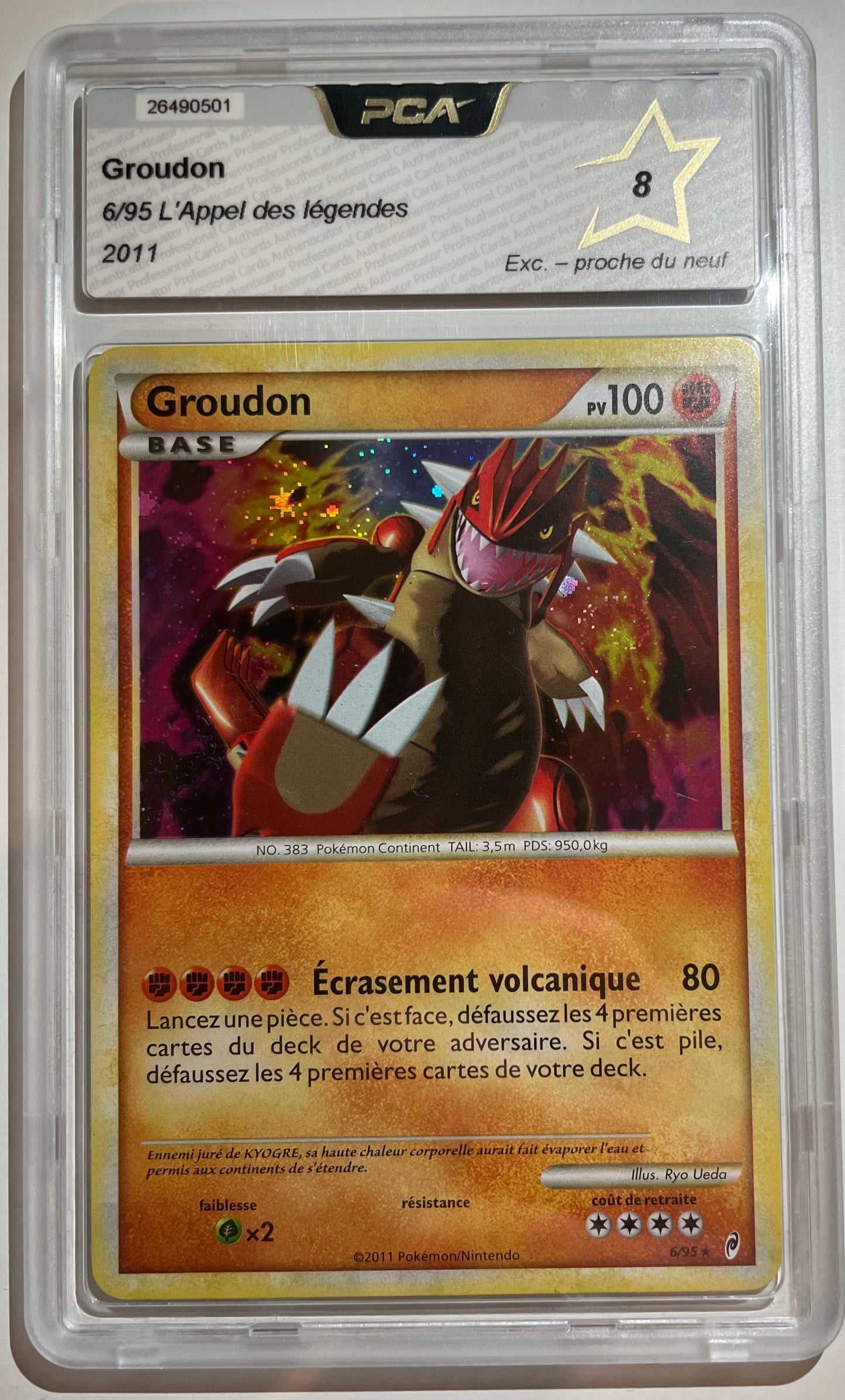 Groudon Holo 6/95 Appel des légendes PCA 8